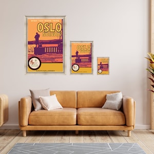 Affiche de carte postale de voyage (Oslo)