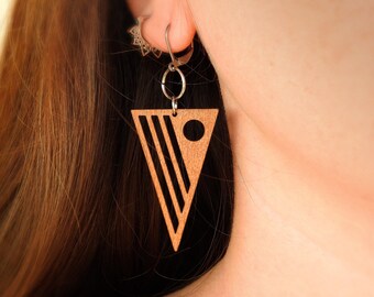 Solid wood earrings | light | hypoallergenic | Made in France | jewelry | Women's gift, birthday, Christmas