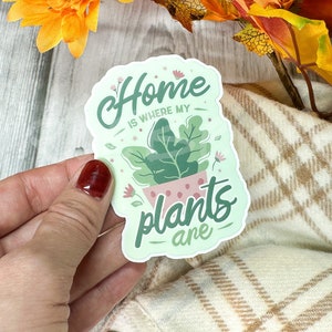 Funny Houseplants Growing Waterproof Sticker, Gardener Humor Sticker, Flowers and Houseplants Stickers, Gardening Sticker, Florist Sticker