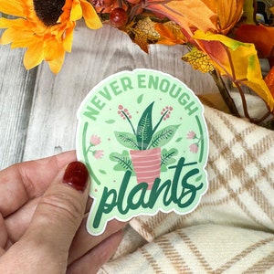 Funny Houseplants Growing Waterproof Sticker, Gardener Humor Sticker, Flowers and Houseplants Stickers, Gardening Sticker, Florist Sticker