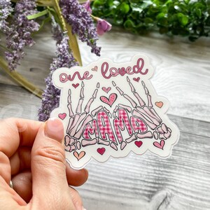 Mama Skeleton Hands and Heart Symbol Waterproof Sticker, Mother Stickers, Mother Appreciation Sticker, Sticker For Mom, Mommy Sticker