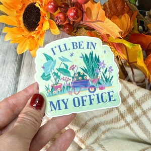 Funny Houseplants Growing Waterproof Sticker, Gardener Humor Sticker, Flowers and Houseplants Stickers, Gardening Sticker, Florist Sticker