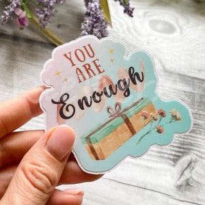 Motivational and Inspirational Waterproof Sticker, Encouraging and Uplifting Sticker, Positive Floral Sticker for Motivation and Support