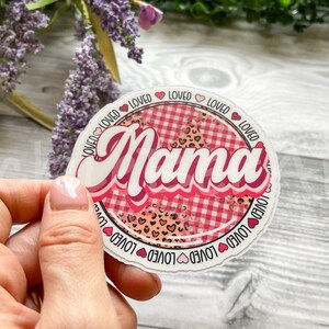 Mama Leopard Pattern Waterproof Sticker, Mother Stickers, Mother Appreciation Sticker, Sticker For Mom, Mommy Sticker