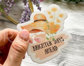 Motivational and Inspirational Waterproof Sticker, Encouraging and Uplifting Sticker, Positive Floral Sticker for Motivation and Support