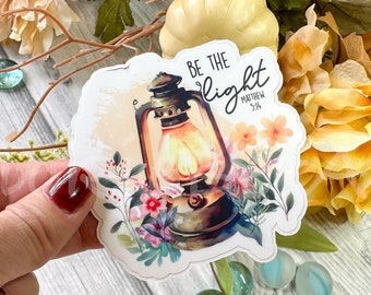 Christian Inspirational Waterproof Sticker, Bible Verses Sticker, Religious Floral Sticker, Inspiring Faith Sticker
