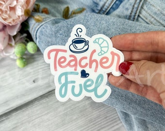 Teacher Coffee Humor Waterproof Sticker, Cute Sticker for an Educator, Sticker for a Tutor, Classroom Sticker with a Funny Saying