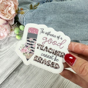 Teacher Pencil Waterproof Sticker, Cute Sticker for a Teacher, School Pencil Sticker, Small Gift for a Teacher