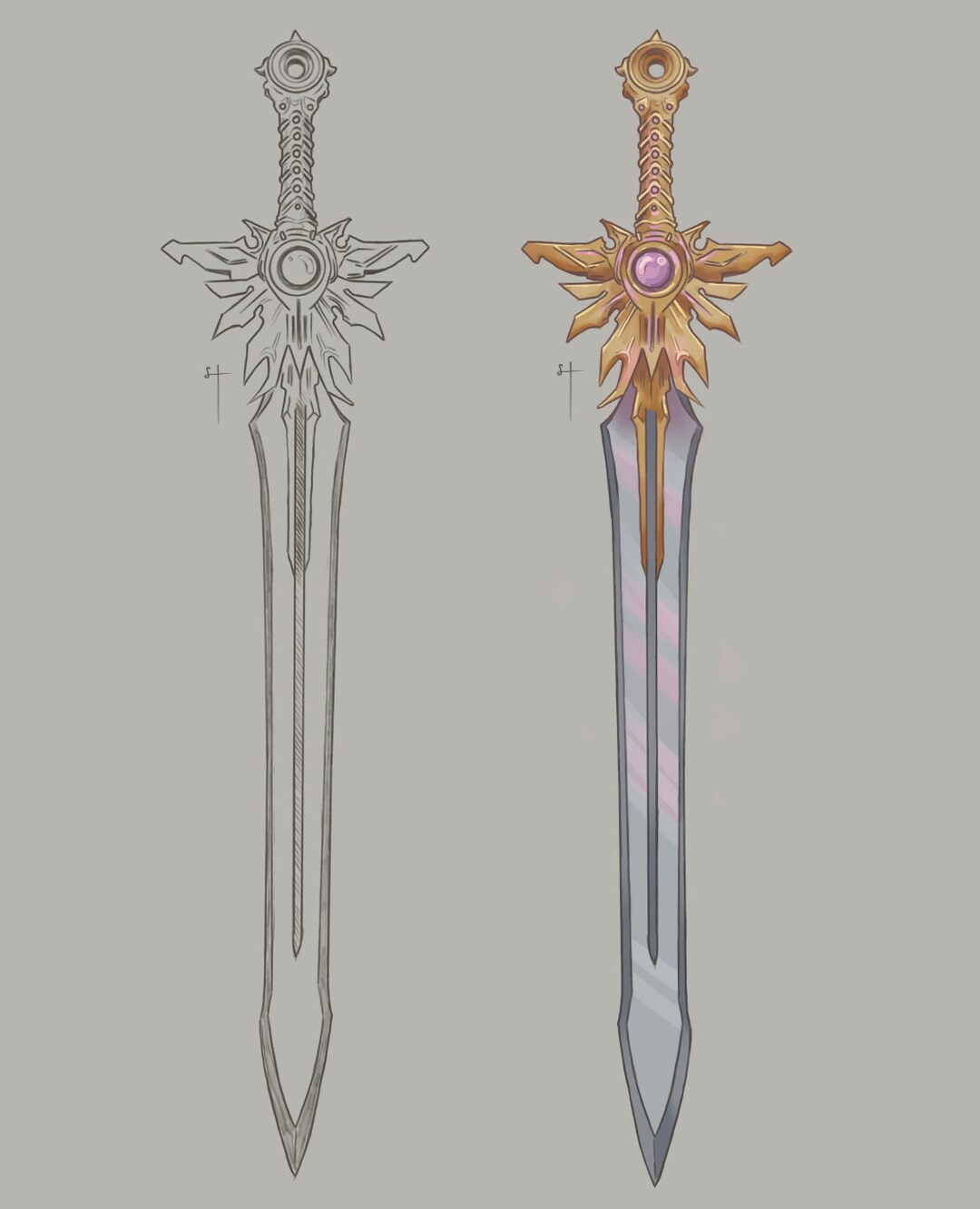 Custom Fantasy Sword Fantasy Prop Magical Item D D OC 