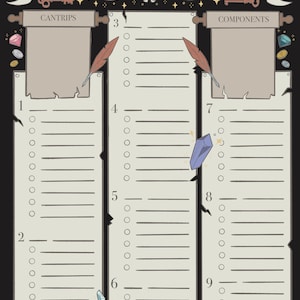 Dnd 5e Character Sheet - Full Colour Black Background - Printable ...