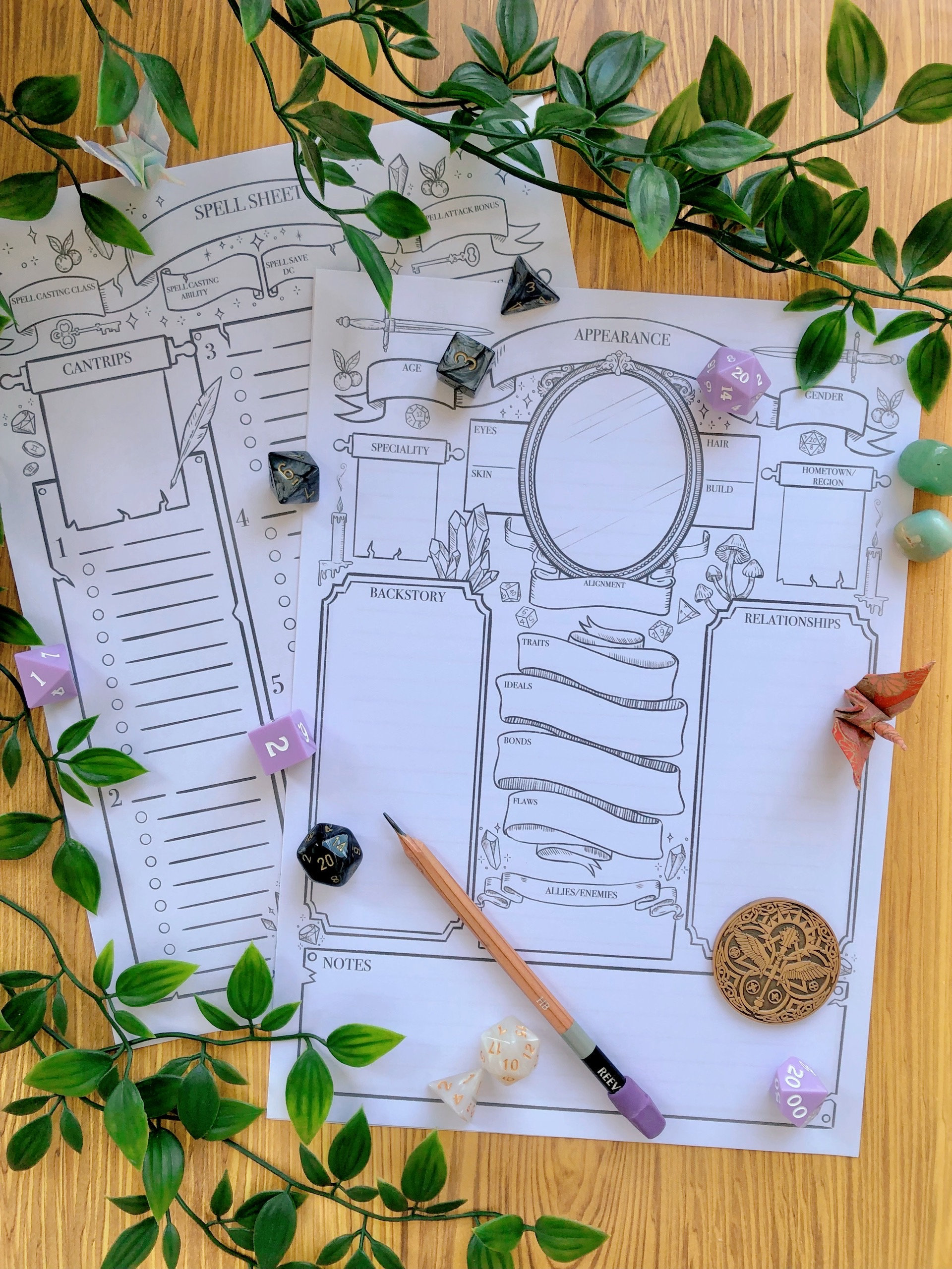Dnd 5e Character Sheet Printable Download for Dungeons and Etsy Canada