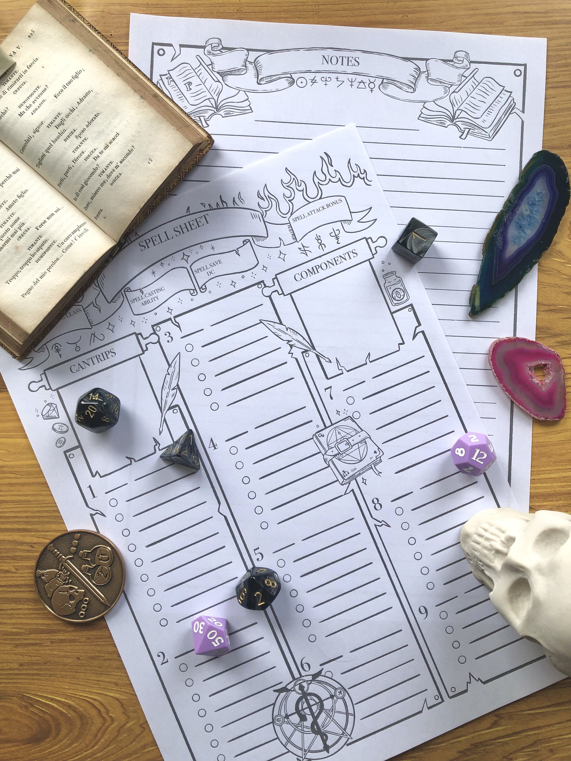 Dnd 5e Wizard Character Sheet - Printable Download for Dungeons and ...