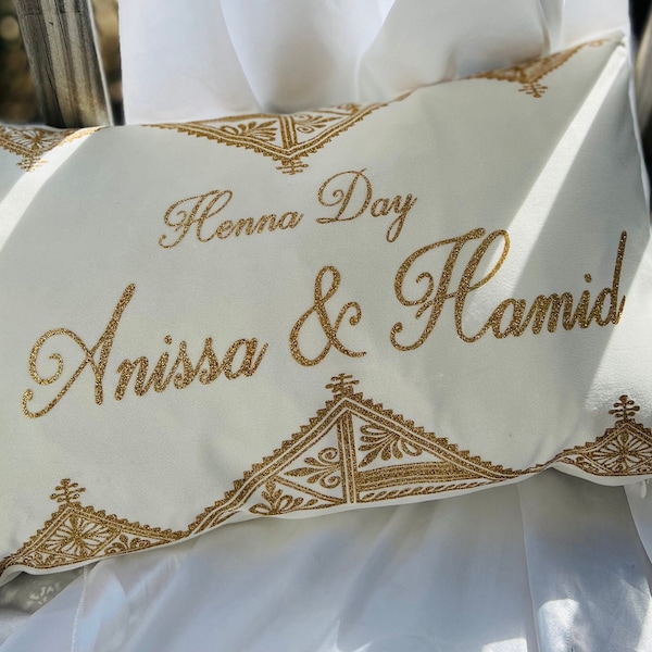 Coussin Henna / Mariage personnalisé