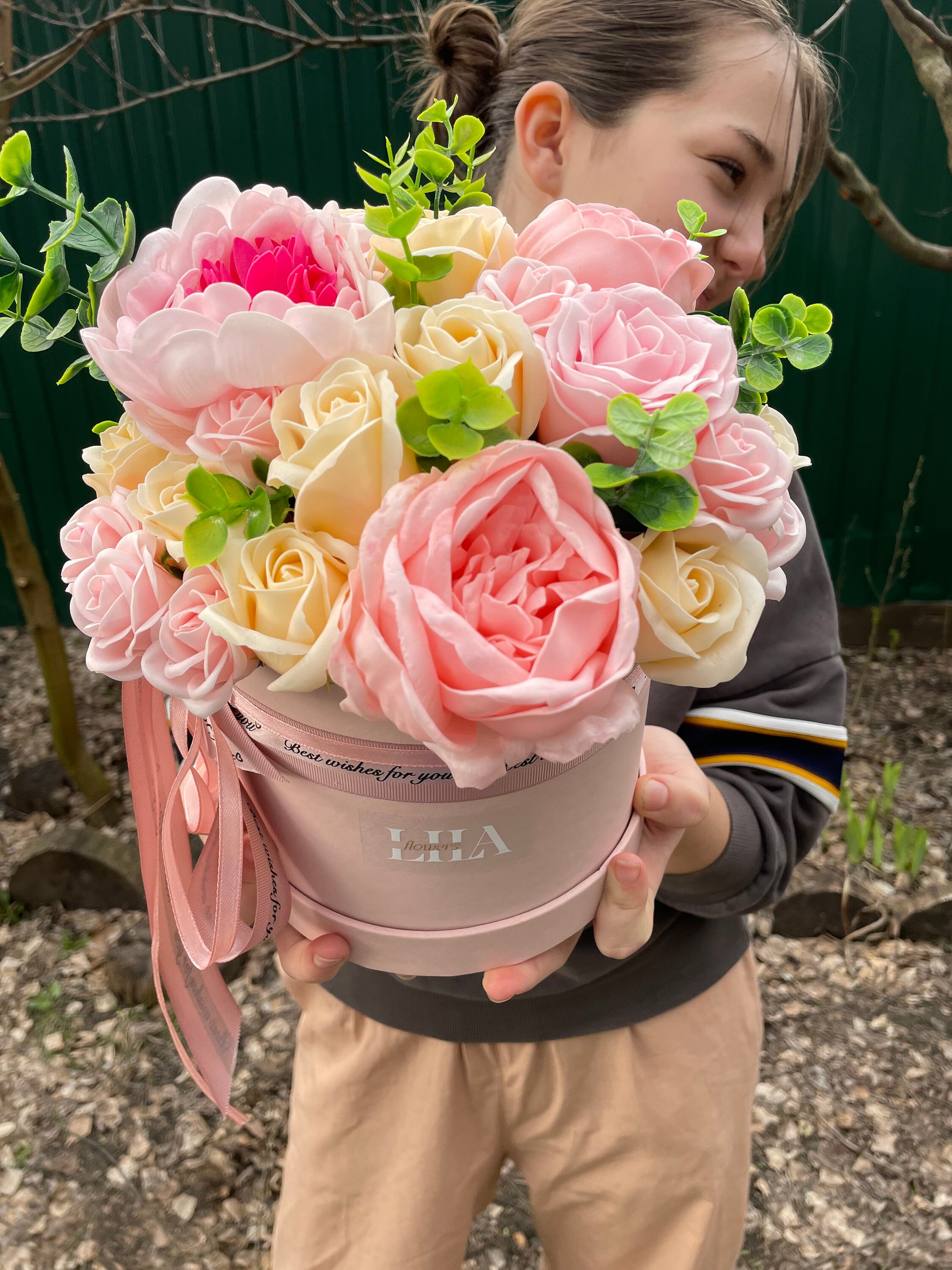 Incredible Soap Flowers Bouquet From Peonies and Roses. Spring Etsy