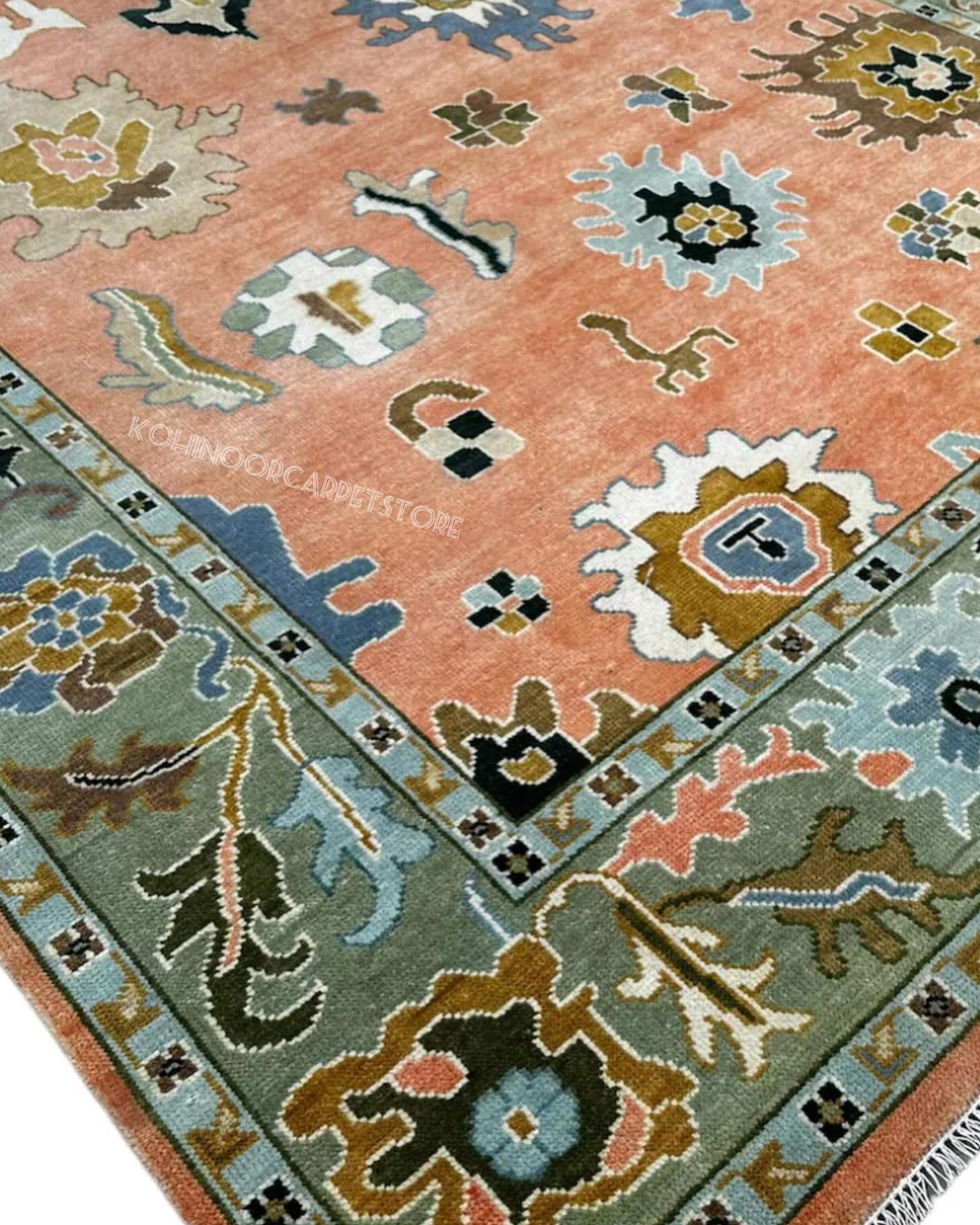 Rust 8x10 Rug Rust Oushak Rug 8x10 - Modern Rust Rug for Livingroom Hall Office ...