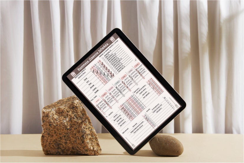 Editable Cleaning Schedule Checklist Digital Printable for Roommates ...