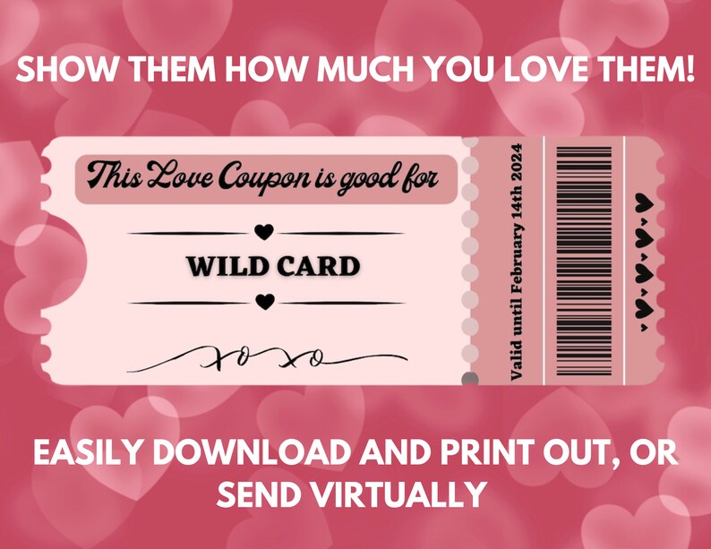 Instant Download 2023 Valentines Day Love Coupons Heart Cupid Etsy