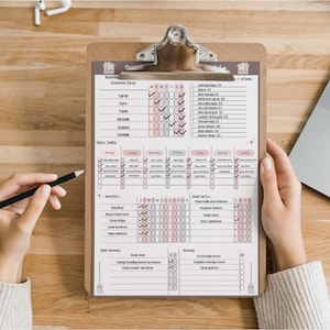 Editable Cleaning Schedule Checklist Digital Printable for Roommates ...