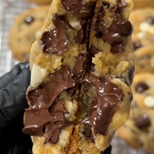 Triple Delight Cookies | Gourmet Chocolate Chip Cookies | Bakery Style Chocolate Chunk Cookies | Handmade Cookies | Gift for Chocolate Lover