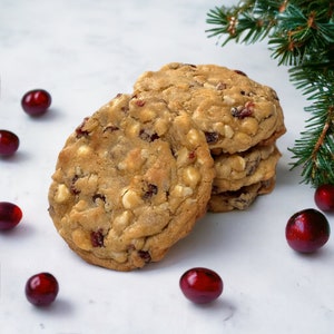 White Chocolate Macadamia Cranberry Cookies | Loaded Cookies | Homemade Gourmet Cookies | Made Fresh to Order! | Dessert, Gift, Care Package