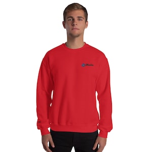 Embroidered Malibu Flower Unisex Sweatshirt Sweater Spring Gift Crewneck Sweater Surf Beach Cold Weather Sweatshirt