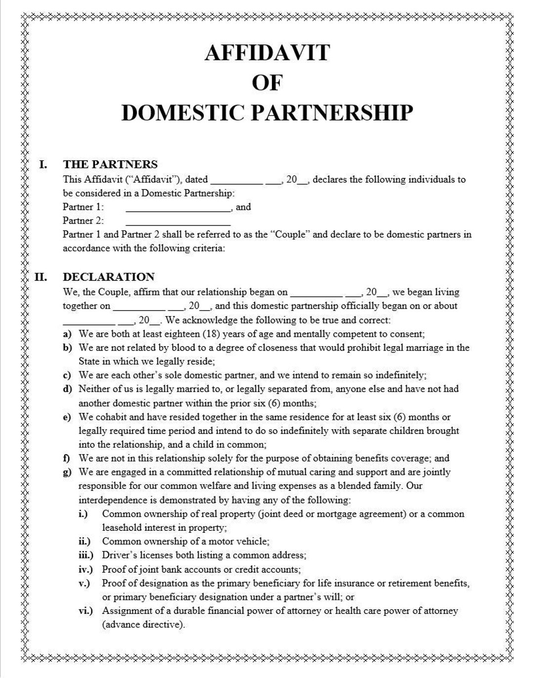 Affidavit Of Domestic Partnership Etsy affidavit-of-domestic-partnership-etsy