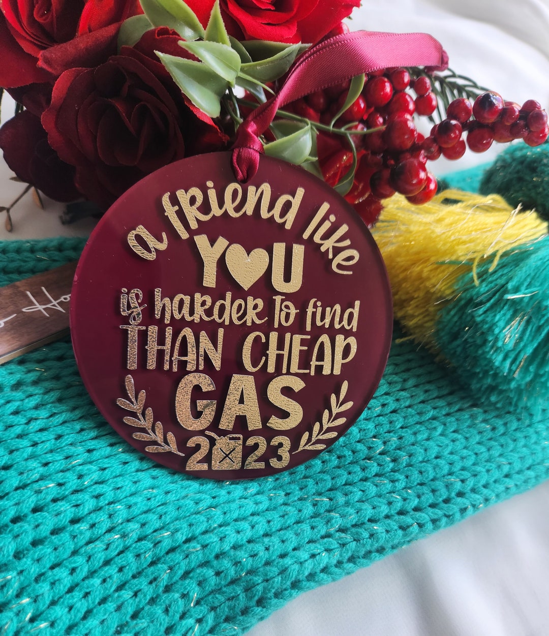 Christmas Ornament 2023 Gas Acrylic Ornament Ornament for Etsy
