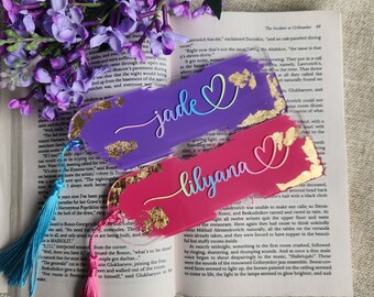 Personalized Acrylic Bookmark: Custom Name Reader Gift