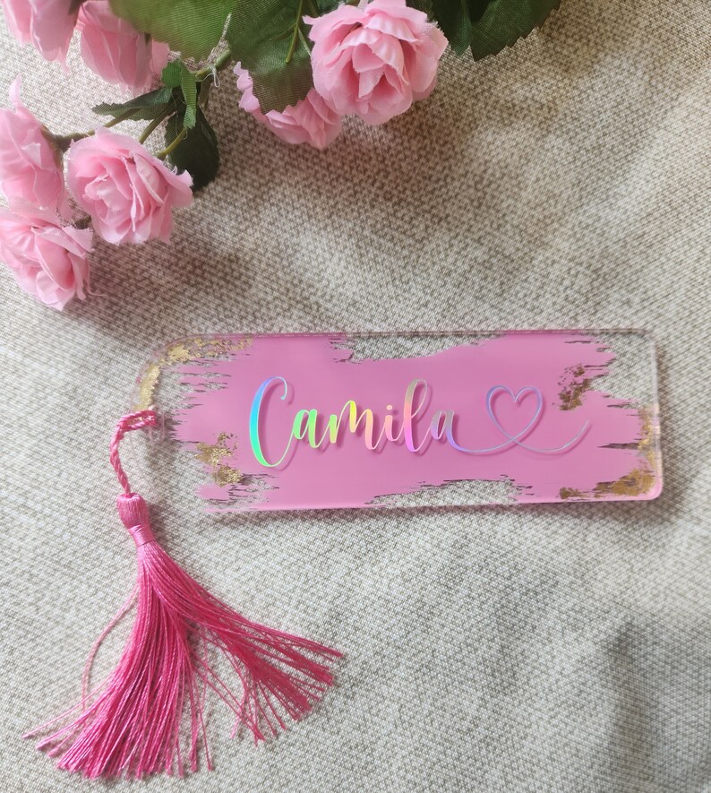 Personalized Bookmark Gift Acrylic Book Mark Bookmark Etsy