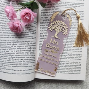 Personalized Teacher Bookmark, Teacher gift, Acrylic Bookmark, Appreciation week Gift, Gift for Teacher, Teacher Name Bookmark, Gift