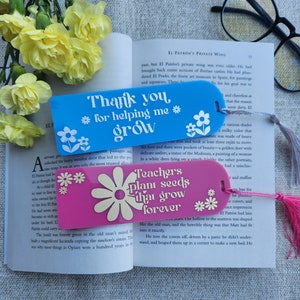 Personalized Acrylic Teacher Bookmark: Custom Name Gift