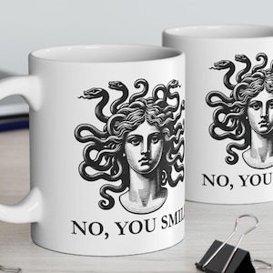 Feminist Medusa Ceramic Mug, Girl Power Feminism Coffee Cup, Unique Gift for Women, Empowerment Tea Mug, Mugs for Feminists, Gift for Her