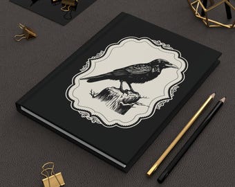 Diario de brujas, Grimorio del Cuervo Negro, Libro de las Sombras en blanco, Cuaderno de tapa dura, Diario oculto del Cuervo Familiar, Regalo de Grimorio de bruja en blanco