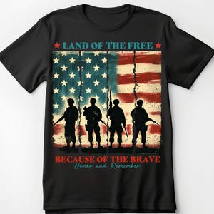 Land of the Free Because of the Brave, Digital Download, DTF, Sublimation, PNG