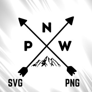 Pacific Northwest Mountain Svg, PNW Svg, PNW Mountains Svg, Svg, Png