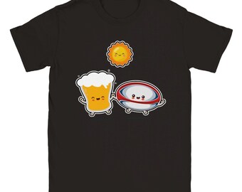 Cute Cartoon Rugby T-Shirt - Unisex Cotton Tee