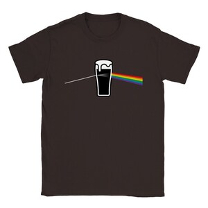 Pint of Guinness Dark Side Moon T-Shirt | Pink Floyd Inspired Tee Dark Chocolate