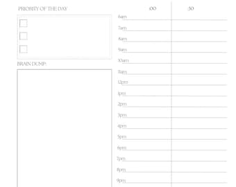 Time Blockingweekly Time Blockingprintable Plannerweekly - Etsy