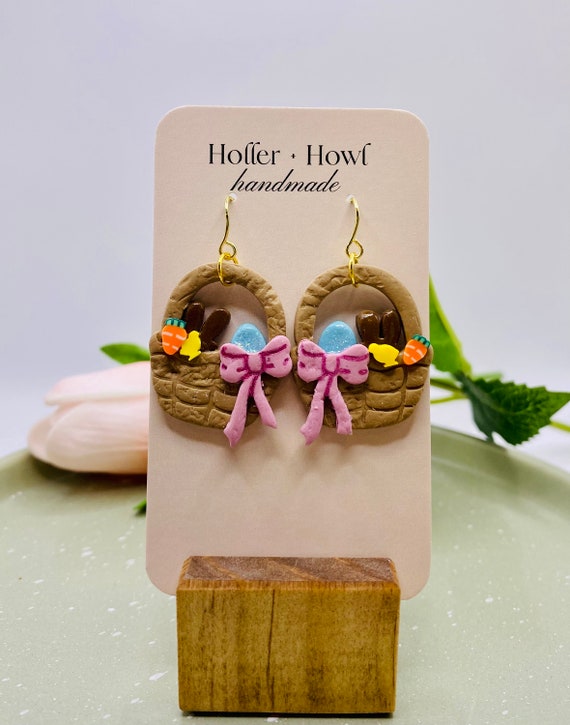Fashion Easter Basket Plastic Earrings Holiday Gift for Her Easter Egg |  eBay