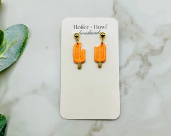 Orange popsicle earrings