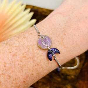Celestial moons adjustable bracelet