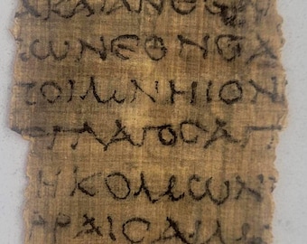 Iliad Papyrus Fragment Replica on Egyptian Papyrus
