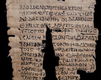 Egerton Papyrus 2 (aka, the Unknown Gospel) Replica on Egyptian Papyrus