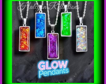 Glow In The Dark Pendant With Chain-Club Jewelry-Man's Woman's Necklace-Stainless Steel