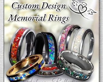Custom Cremation Memorial Ring - Ash Ring - Pet Cremation - Remains Keepsake, Memory Ring, Mourning