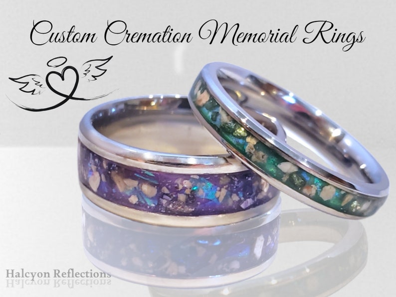 Custom Cremation Memorial Ring Ash Ring Pet Cremation - Etsy