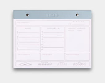 Bloc de notas de BeMo Balance / Pasar de la presión a la presencia / Planificación diaria