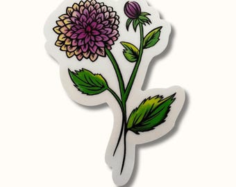 Añade elegancia con la calcomanía The Dignified Dahlia / BeMo