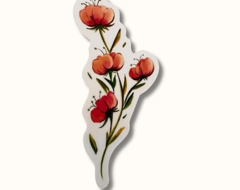 Pegatina de flor de naranja radiante / BeMo