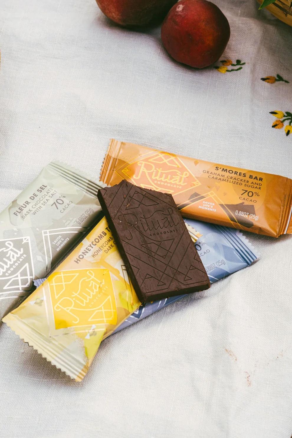 Ritual Mini Dark Chocolate Bars | S’mores, Honey Toffee, Sea Salt ...